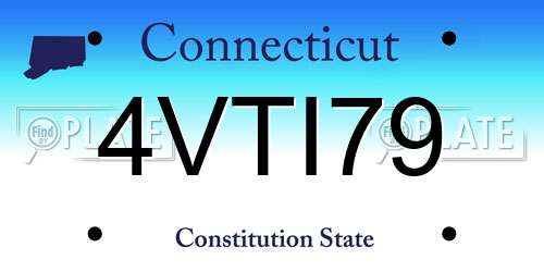 4VTI79 Connecticut License Plate