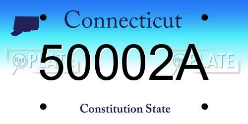 50002A Connecticut License Plate