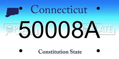 50008A Connecticut License Plate