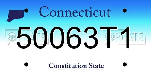 50063T1 Connecticut License Plate