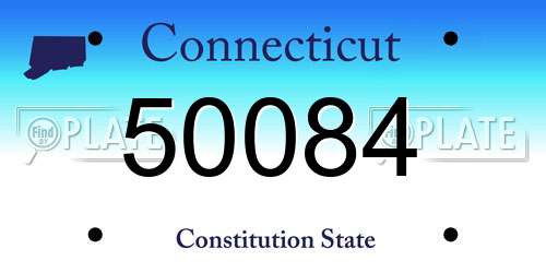 50084 Connecticut License Plate