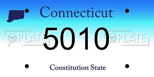 5010 Connecticut License Plate