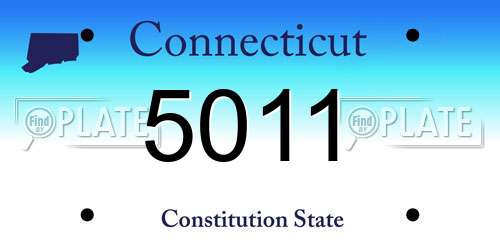 5011 Connecticut License Plate