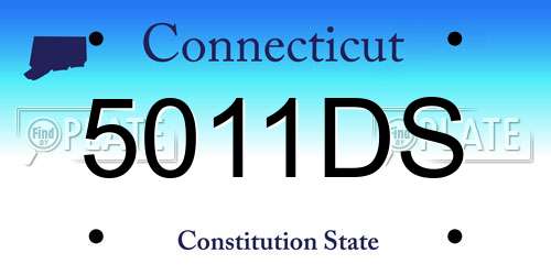 5011DS Connecticut License Plate