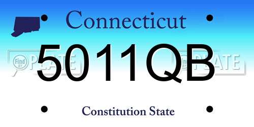 5011QB Connecticut License Plate
