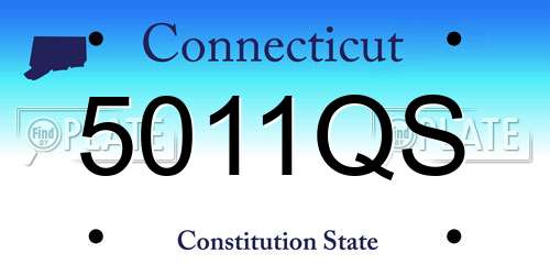 5011QS Connecticut License Plate