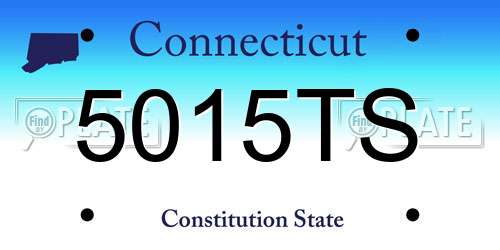 5015TS Connecticut License Plate