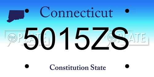 5015ZS Connecticut License Plate