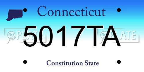 5017TA Connecticut License Plate