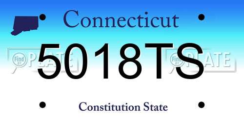 5018TS Connecticut License Plate