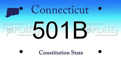 501B Connecticut License Plate