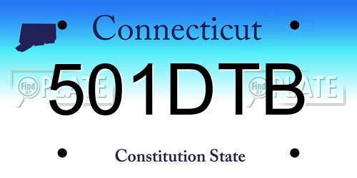 501DTB Connecticut License Plate