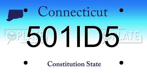 501ID5 Connecticut License Plate