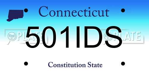 501IDS Connecticut License Plate
