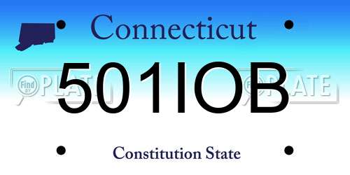 501IOB Connecticut License Plate