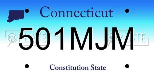 501MJM Connecticut License Plate