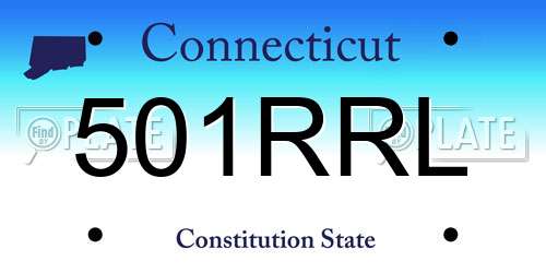 501RRL Connecticut License Plate