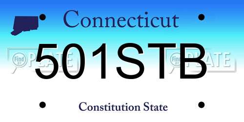 501STB Connecticut License Plate