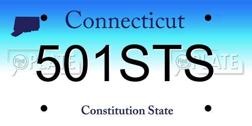 501STS Connecticut License Plate