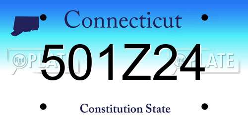 501Z24 Connecticut License Plate