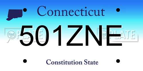 501ZNE Connecticut License Plate
