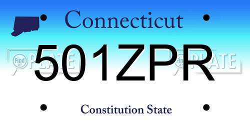 501ZPR Connecticut License Plate