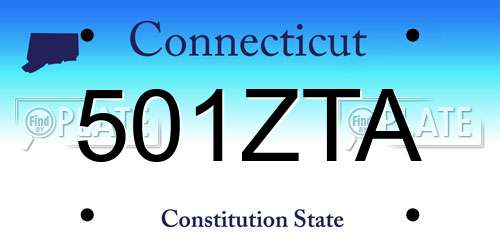 501ZTA Connecticut License Plate