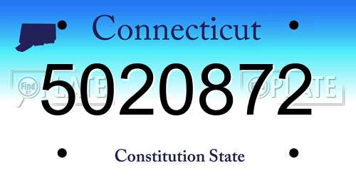 5020872 Connecticut License Plate