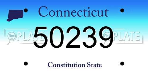 50239 Connecticut License Plate