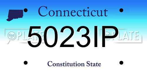 5023IP Connecticut License Plate