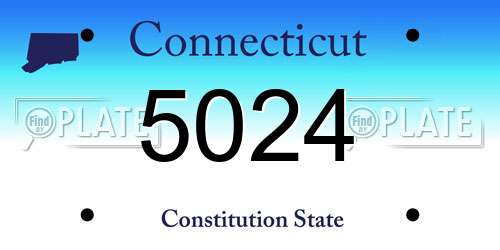 5024 Connecticut License Plate