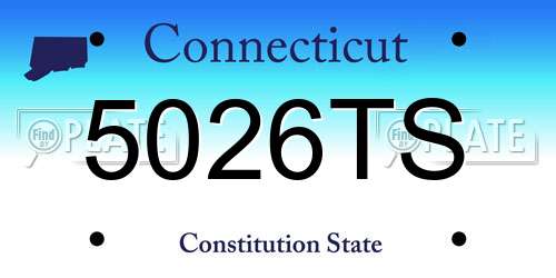 5026TS Connecticut License Plate