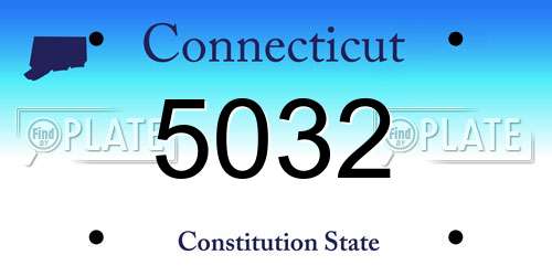 5032 Connecticut License Plate