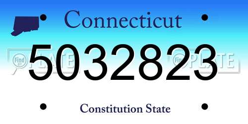 5032823 Connecticut License Plate