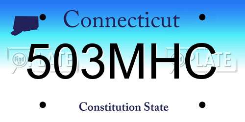 503MHC Connecticut License Plate