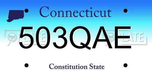 503QAE Connecticut License Plate