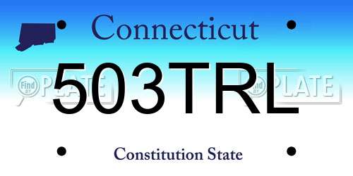 503TRL Connecticut License Plate