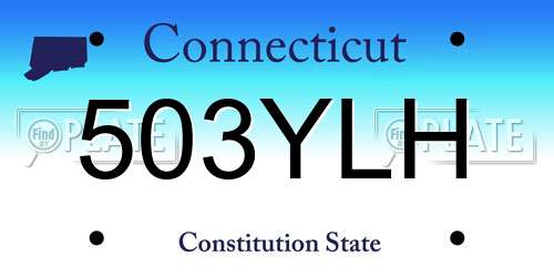 503YLH Connecticut License Plate
