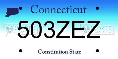503ZEZ Connecticut License Plate