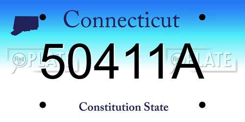 50411A Connecticut License Plate