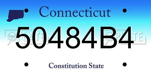 50484B4 Connecticut License Plate