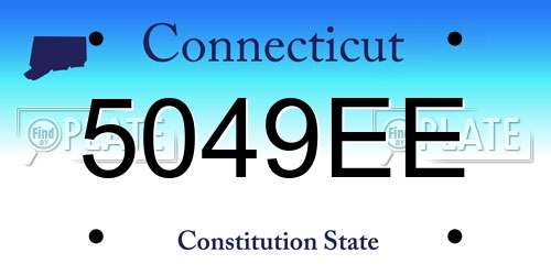 5049EE Connecticut License Plate