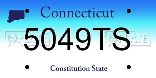 5049TS Connecticut License Plate