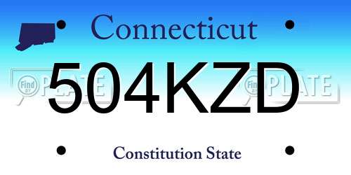 504KZD Connecticut License Plate