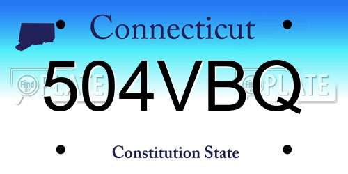 504VBQ Connecticut License Plate