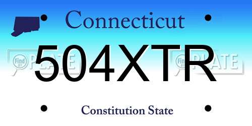 504XTR Connecticut License Plate