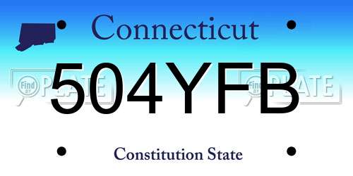 504YFB Connecticut License Plate