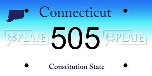 505 Connecticut License Plate