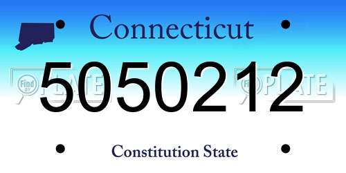 5050212 Connecticut License Plate