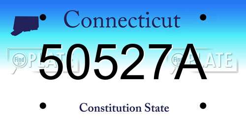 50527A Connecticut License Plate